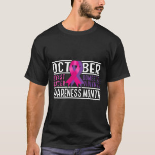 Camiseta Cancer Da Mama E Mês De Consciência Da Violência D