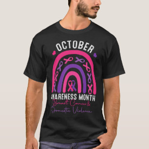 Camiseta Cancer Da Mama E Mês De Consciência Da Violência D