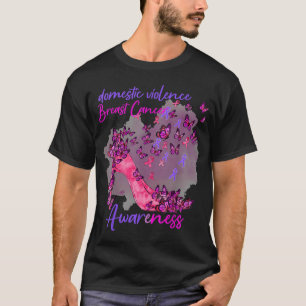 Camiseta Cancer da mama e sensibilização para a violência d