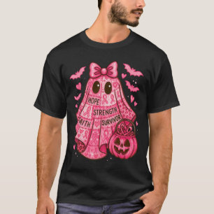 Camiseta Cancer da Mama Esperança Força Fé Sobrevivente Fan