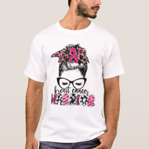 Camiseta Cancer da mama Guerreira Rosa Migra Mão Triste Mam