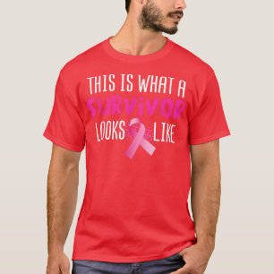 Camiseta Cancer Da Mama Isto É O Que Um Sobrevivente Parece