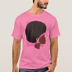 Camiseta Cancer da Mama Mulheres Negras-Americanas Apoiam