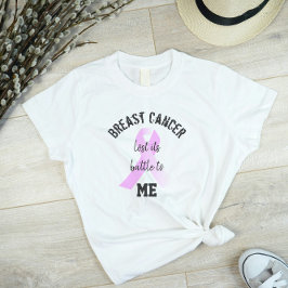 Camiseta Cancer da mama perdeu a batalha para mim | Sobrevi