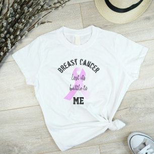 Camiseta Cancer da mama perdeu a batalha para mim   Sobrevi