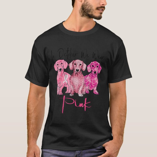 Camiseta Cancer da Mama Restituições outubro Nós Vestimos R (Frente)