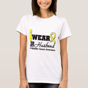 Camiseta Cancer de bexiga eu visto a fita amarela para meu