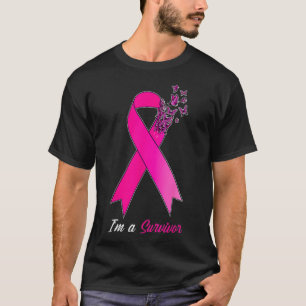Camiseta Cancer de Boca Rosa Sobrevivente de Borboleta Gota