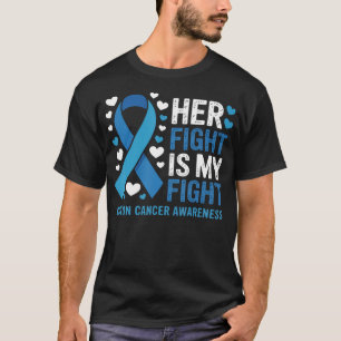 Camiseta Câncer de Cólon A Luta Dela É Minha Luta Câncer de