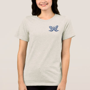 Camiseta Câncer de Cólon Borboleta de Conscientização