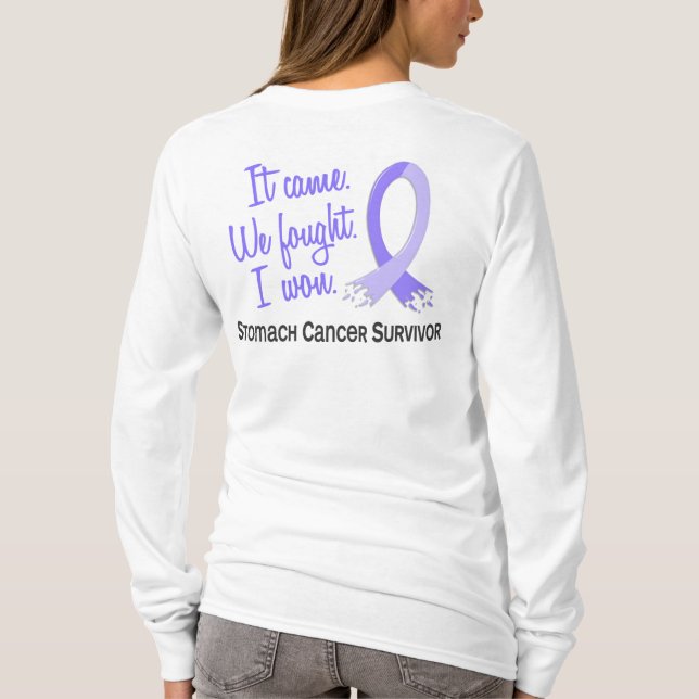 Camiseta Cancer de estômago do sobrevivente 11 (Verso)
