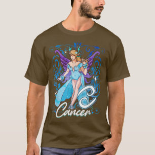 Camiseta Cancer de Fadas de Fada de Aniversário de cancer