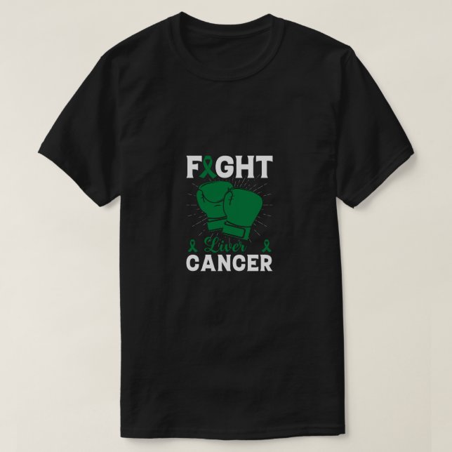 Camiseta câncer de figado de luta (Frente do Design)
