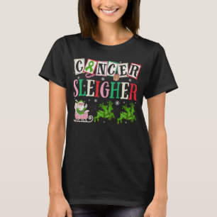 Camiseta Câncer de figado de Papais noeis de Natal mais ele