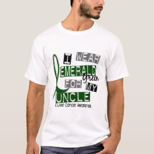 Camiseta Câncer de figado eu visto o verde esmeralda para