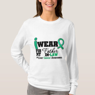 Camiseta Câncer de figado Vestir o Pai Verde Esmeralda na