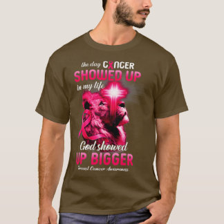 Camiseta Cancer de Fita Rosa Cristão de Leão Cruzado de Fit