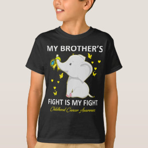 Camiseta Cancer de infância A Luta do Meu Irmão é a Minha L