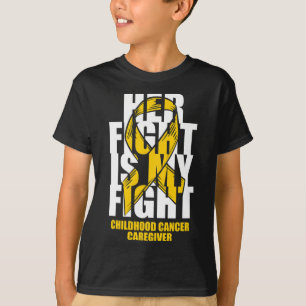 Camiseta Cancer de infância cuidador Mês Dourado Fita