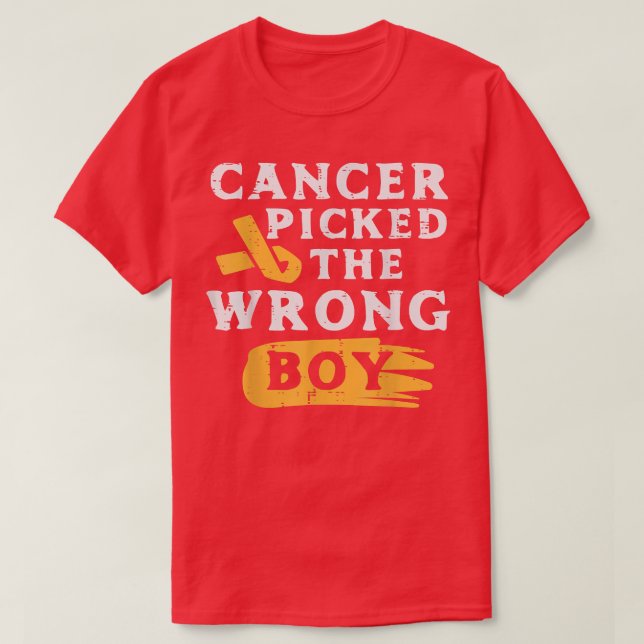 Camiseta Cancer De Infância Escolheu O Ri De Consciência De (Frente do Design)