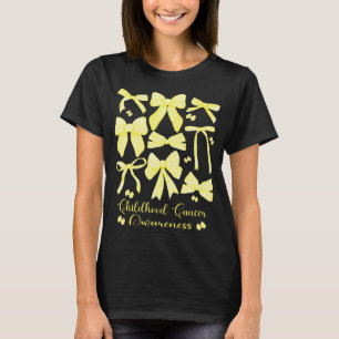 Camiseta Cancer de infância estética do Arco amarelo coquet