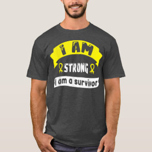 Camiseta Cancer De Infância Eu Sou Forte Eu Sou Sobrevivent