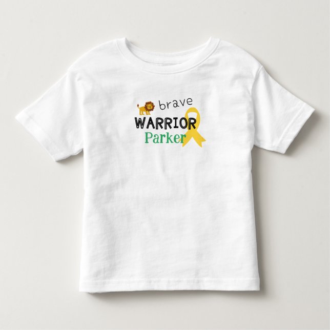 Camiseta cancer de infância.guerreiro valente.CustomToddler (Frente)