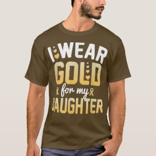 Camiseta Cancer De Infância Mês Eu Visto Dourado Para M
