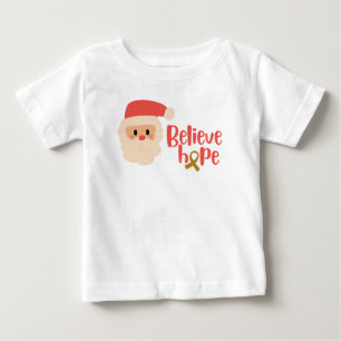 Camiseta cancer de infância Natal Natal Feriado Bebê T-Shir