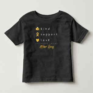 Camiseta cancer de infância nome personalizado Toddler T-Sh