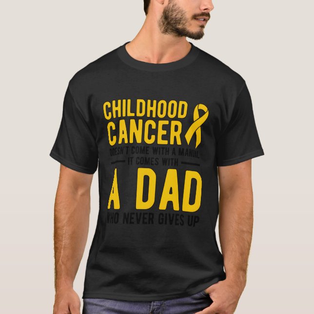 Camiseta Cancer de infância Sensibilização Cancer Guerreiro (Frente)