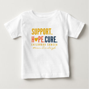 Camiseta cancer de infância Suporte personalizado Nome bebê