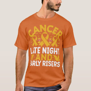 Camiseta Cancer de infância tarde da noite e ruídos precoce