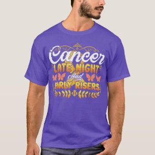 Camiseta Cancer de infância tarde da noite e ruídos precoce