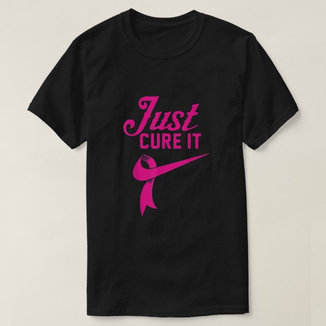 Camiseta Cancer De Mama Apenas Curta-O (Frente do Design)