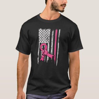 Camiseta Cancer De Mama Bandeira Da América Boxing