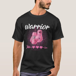 Camiseta Cancer de mama Consciência cor-de-rosa Boxando Luv