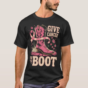 Camiseta Cancer De Mama Cowboy Dê Ao Cancer A Garota De Boo