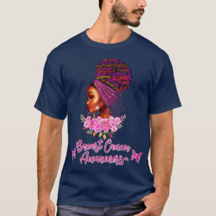 Camiseta Cancer de mama da América africana Consciência neg