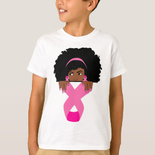 Camiseta Cancer de mama da América africana Consciência neg