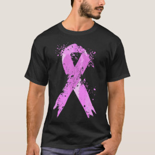 Camiseta Cancer de Mama de Fita Rosa para Sensibilização do