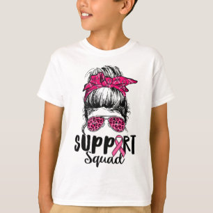 Camiseta Cancer de Mama do Guerreiro Rosa-Rosa-Cinzento-Cin