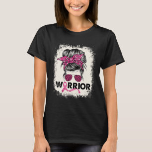 Camiseta Cancer de Mama do Guerreiro Sensibilização Friso R
