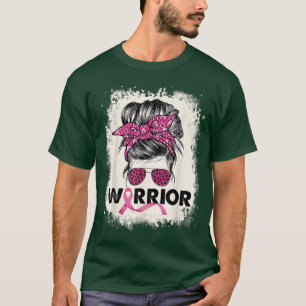 Camiseta Cancer de Mama do Guerreiro Sensibilização Friso R