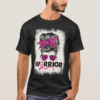 Camiseta Cancer de Mama do Guerreiro Sensibilização Friso R