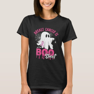 Camiseta Câncer de Mama É Boo Sheet Halloween Câncer de Mam