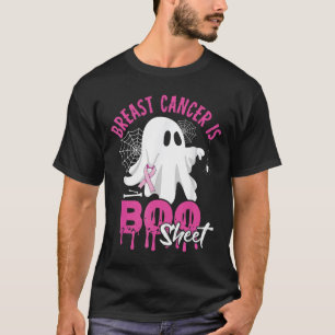 Camiseta Cancer De Mama É Folha De Boo Mama De Halloween Lo