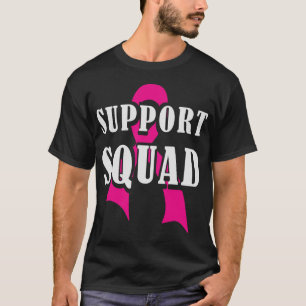 Camiseta Cancer de Mama em Esquadrão de Suporte - Esquadrão