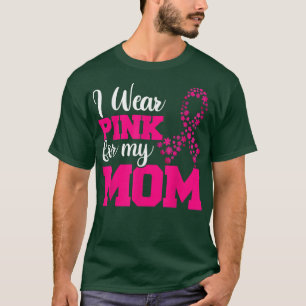 Camiseta Cancer De Mama, Fita Rosa Eu Visto Rosa Para Minha