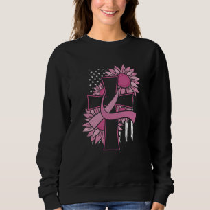 Camiseta Cancer de Mama Girassol Rosa Friso Friso Cruzado F
